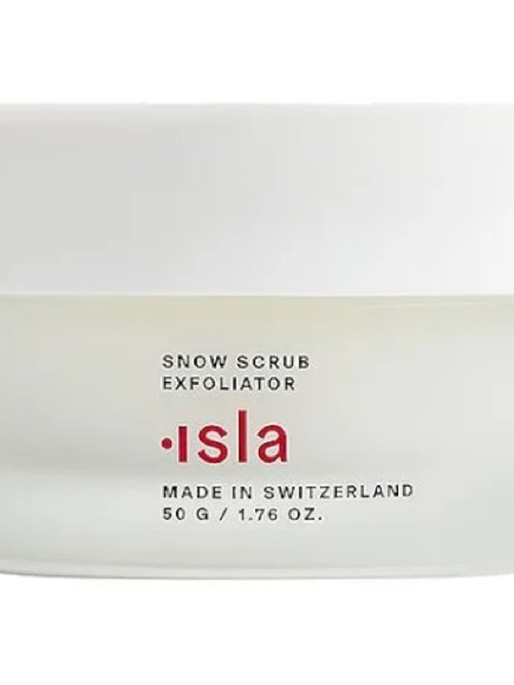 Isla Snow Scrub Exfoliator — White Gentle Exfoliant